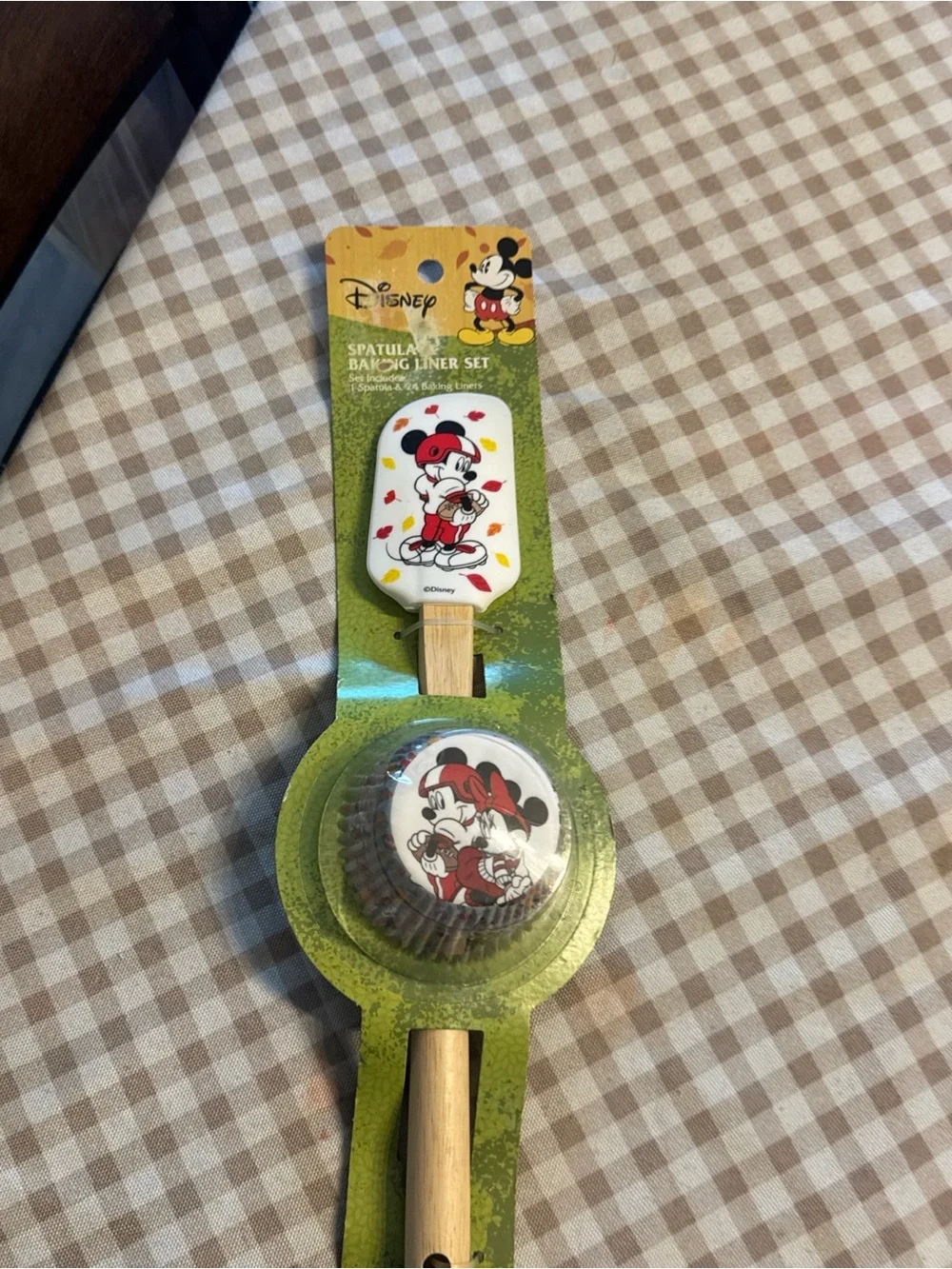 Disney Mickey Mouse Red White Fall Leaf Spatula